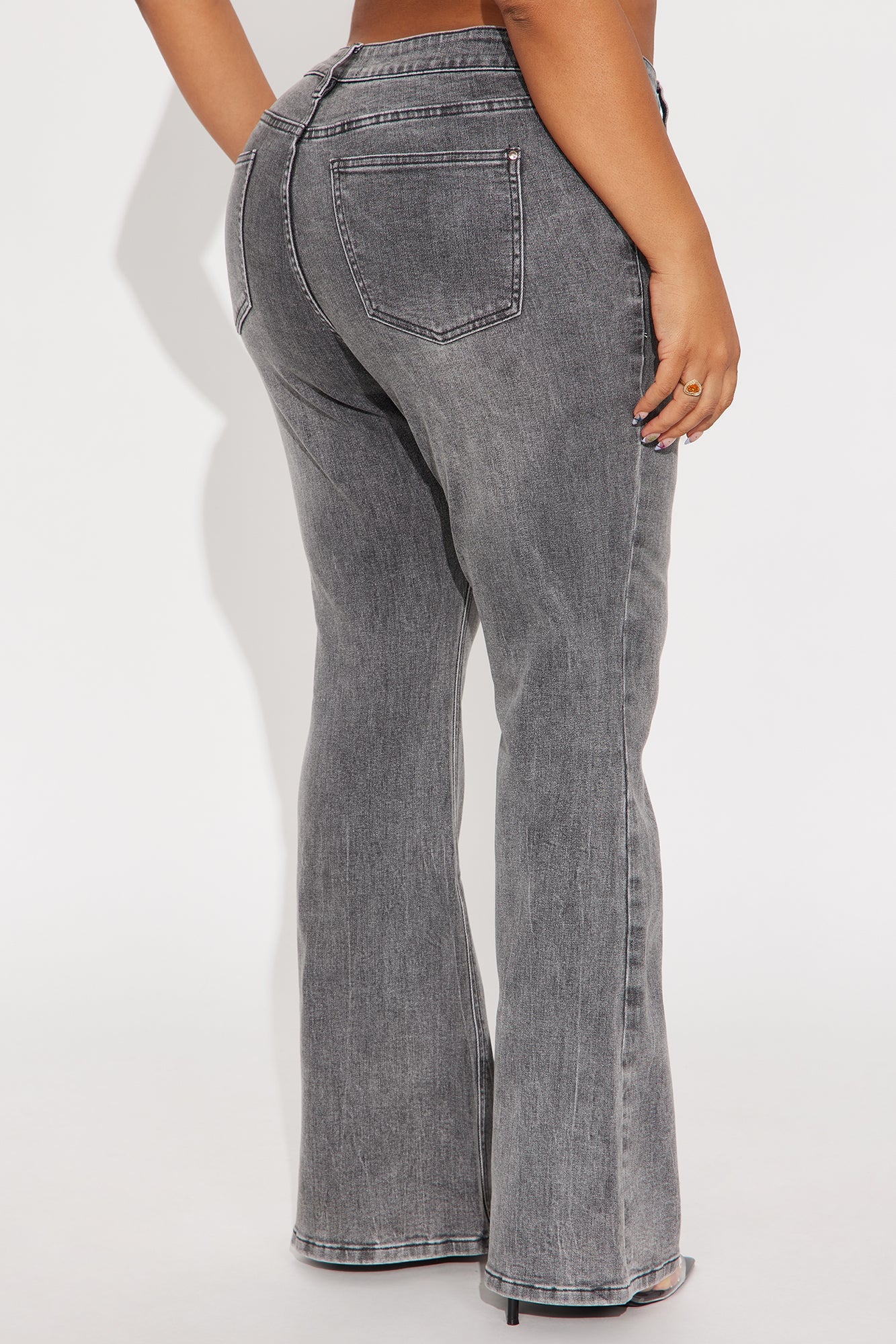 Grey Flare Jeans