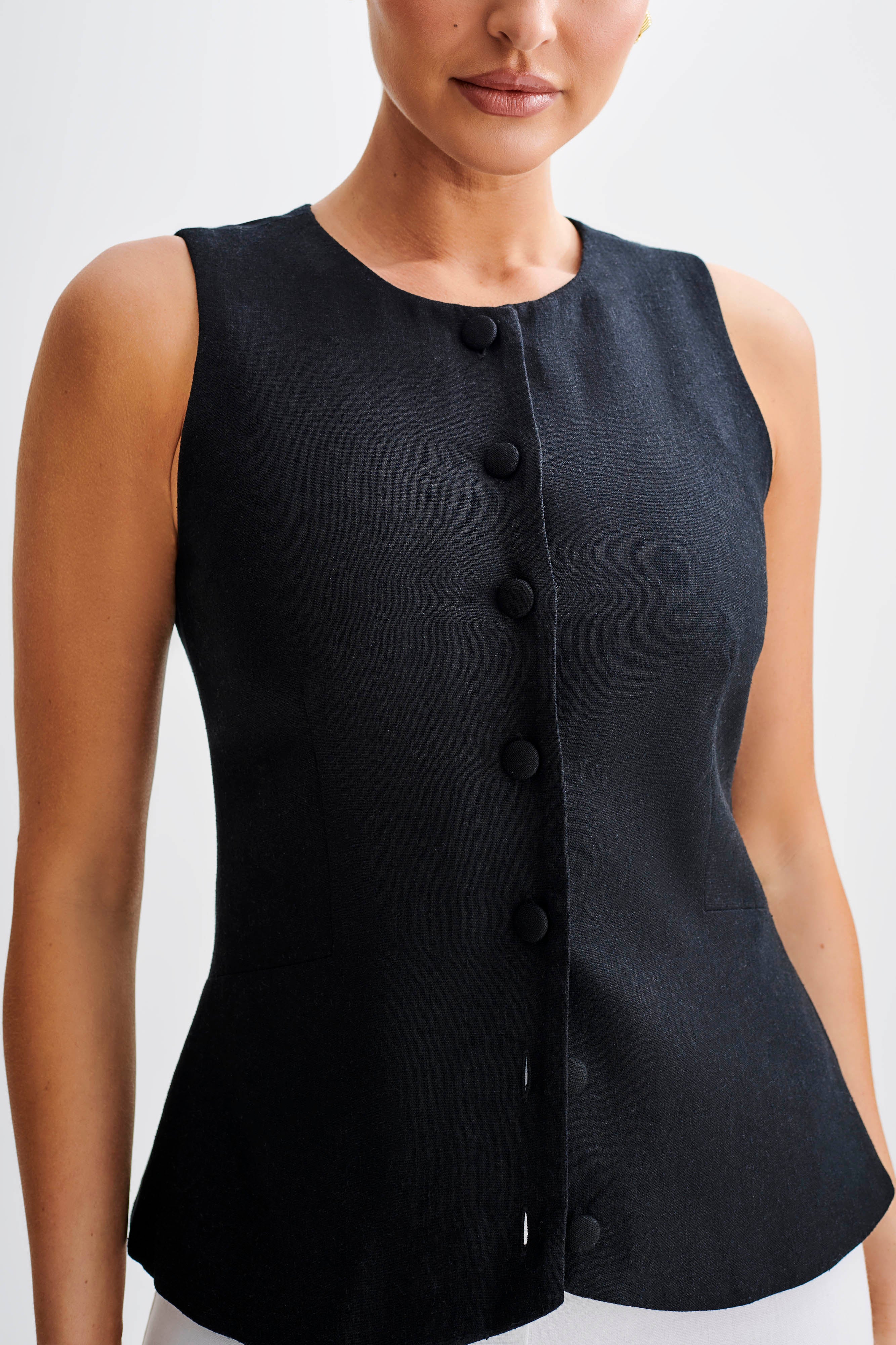 Laurence Sleeveless Longline Top