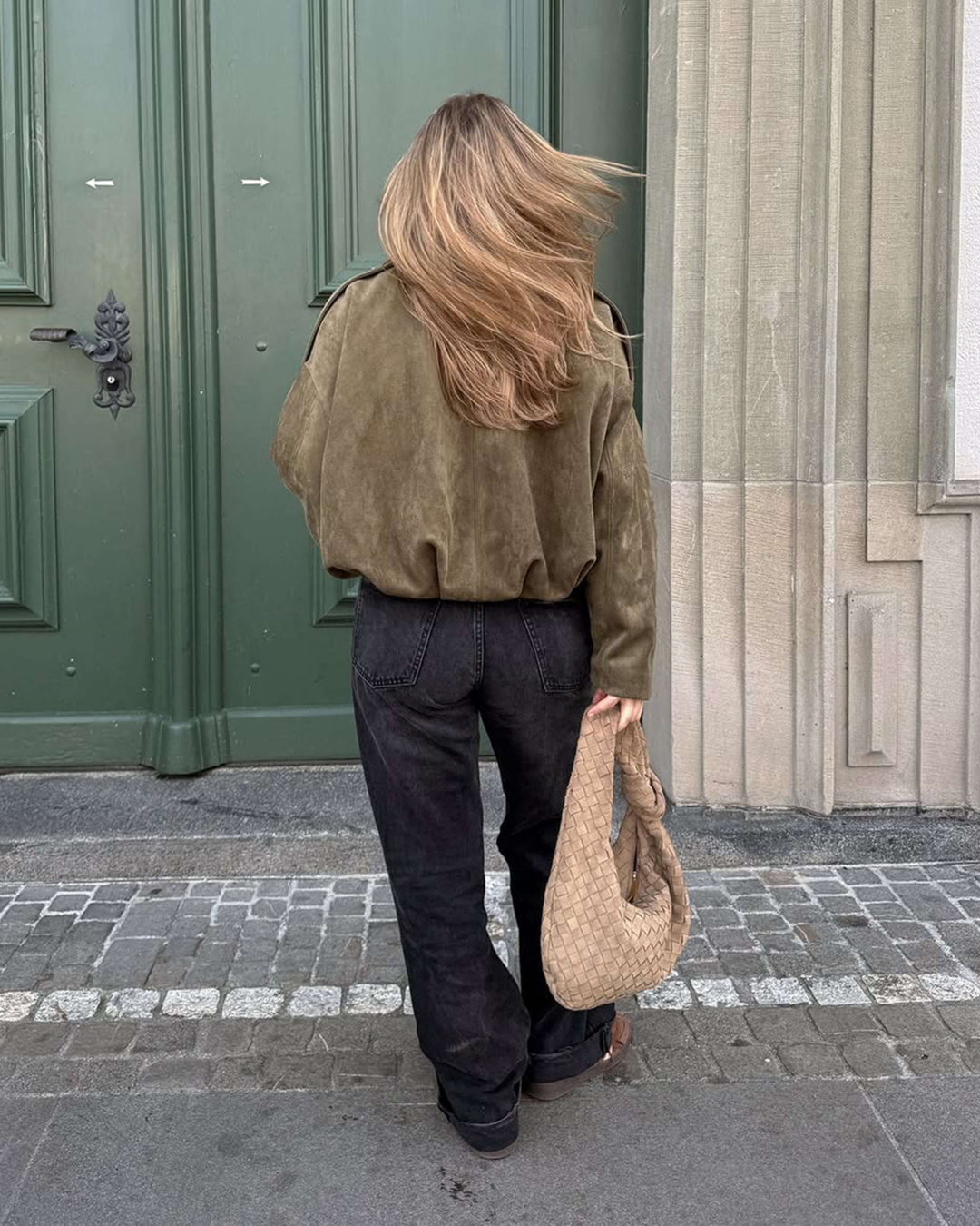 Amber Suede Bomber Jacket