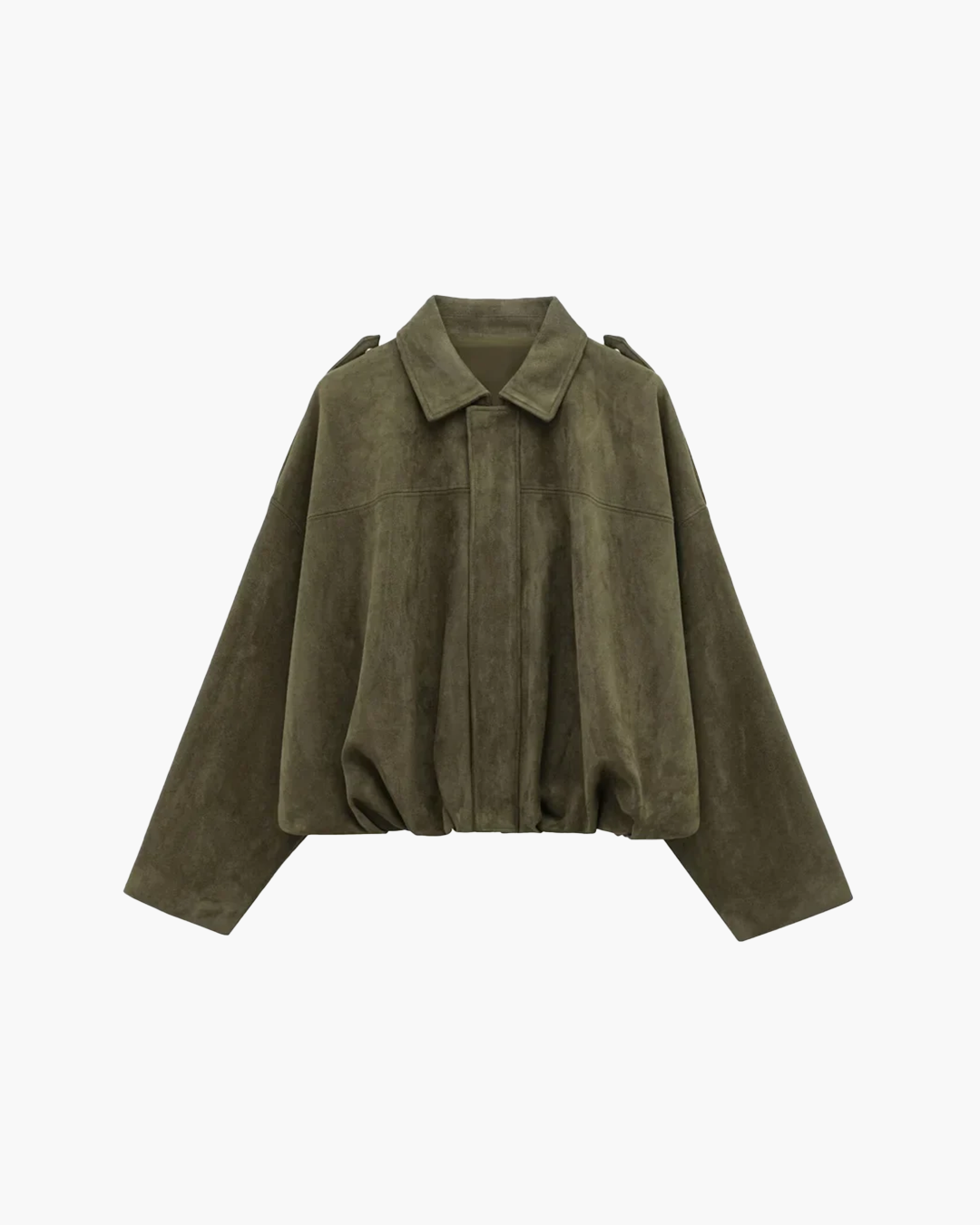 Amber Suede Bomber Jacket