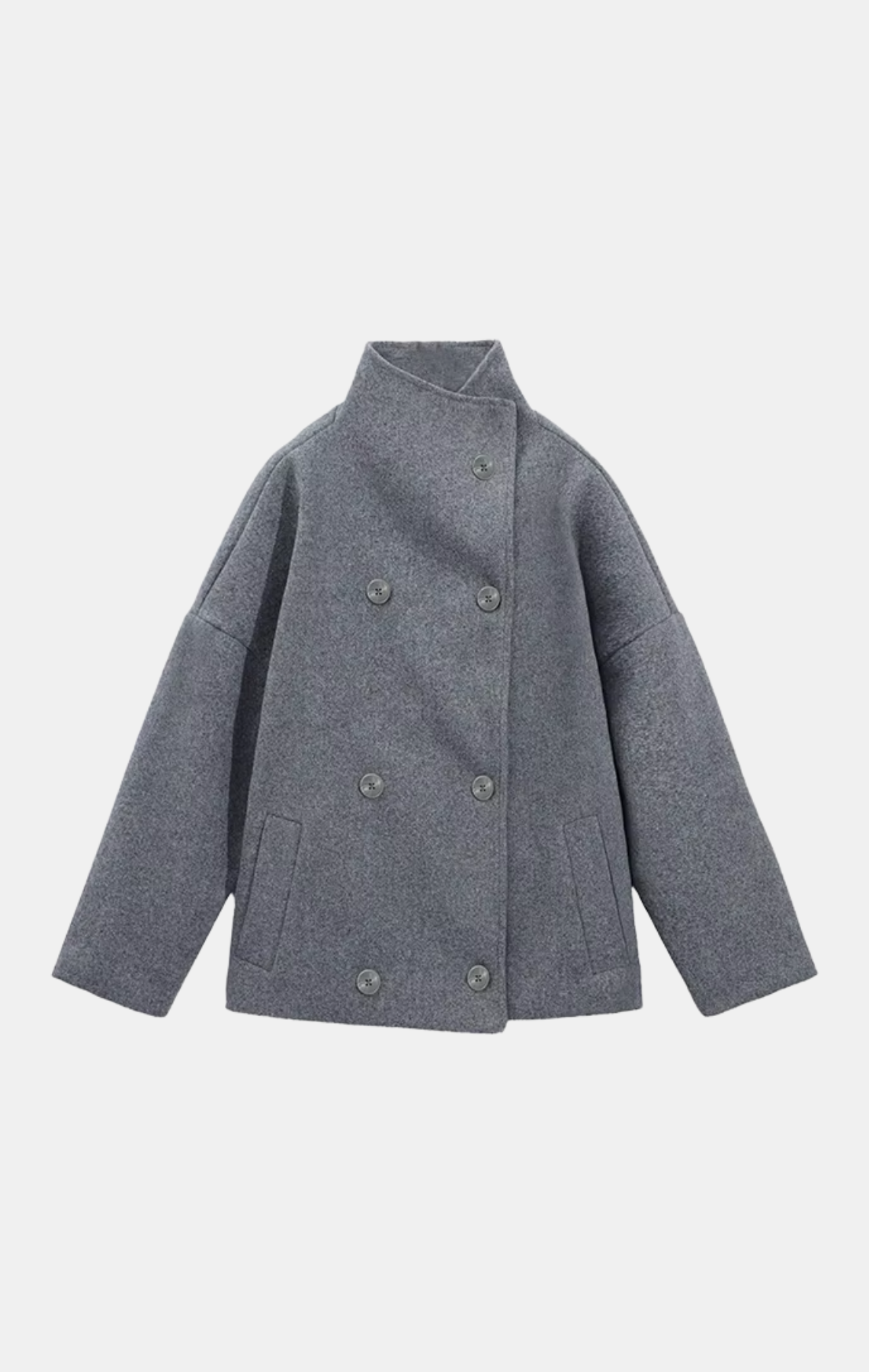 Buttoned-to-Top Trench Coat