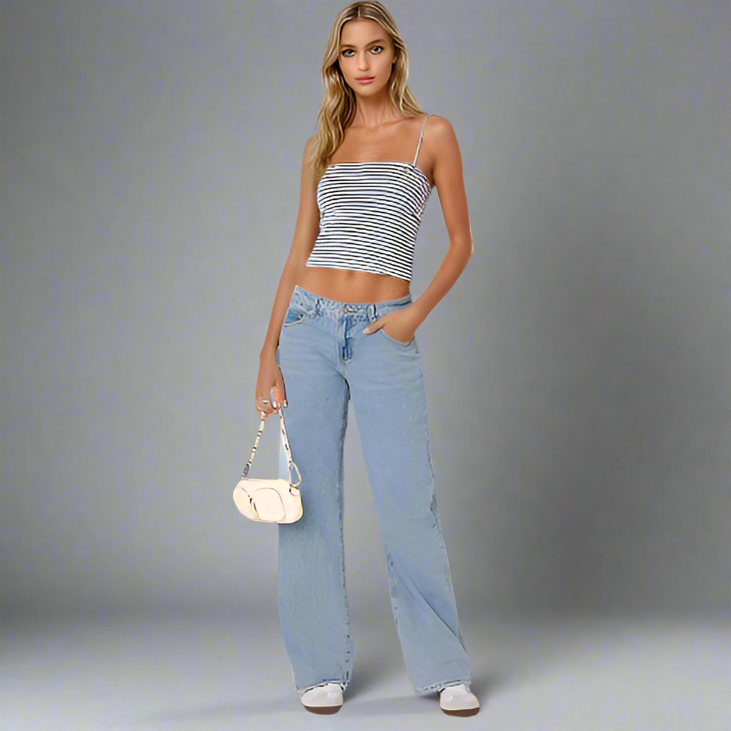 Low Rise Straight Jeans