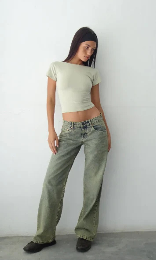 Low Rise Straight Jeans