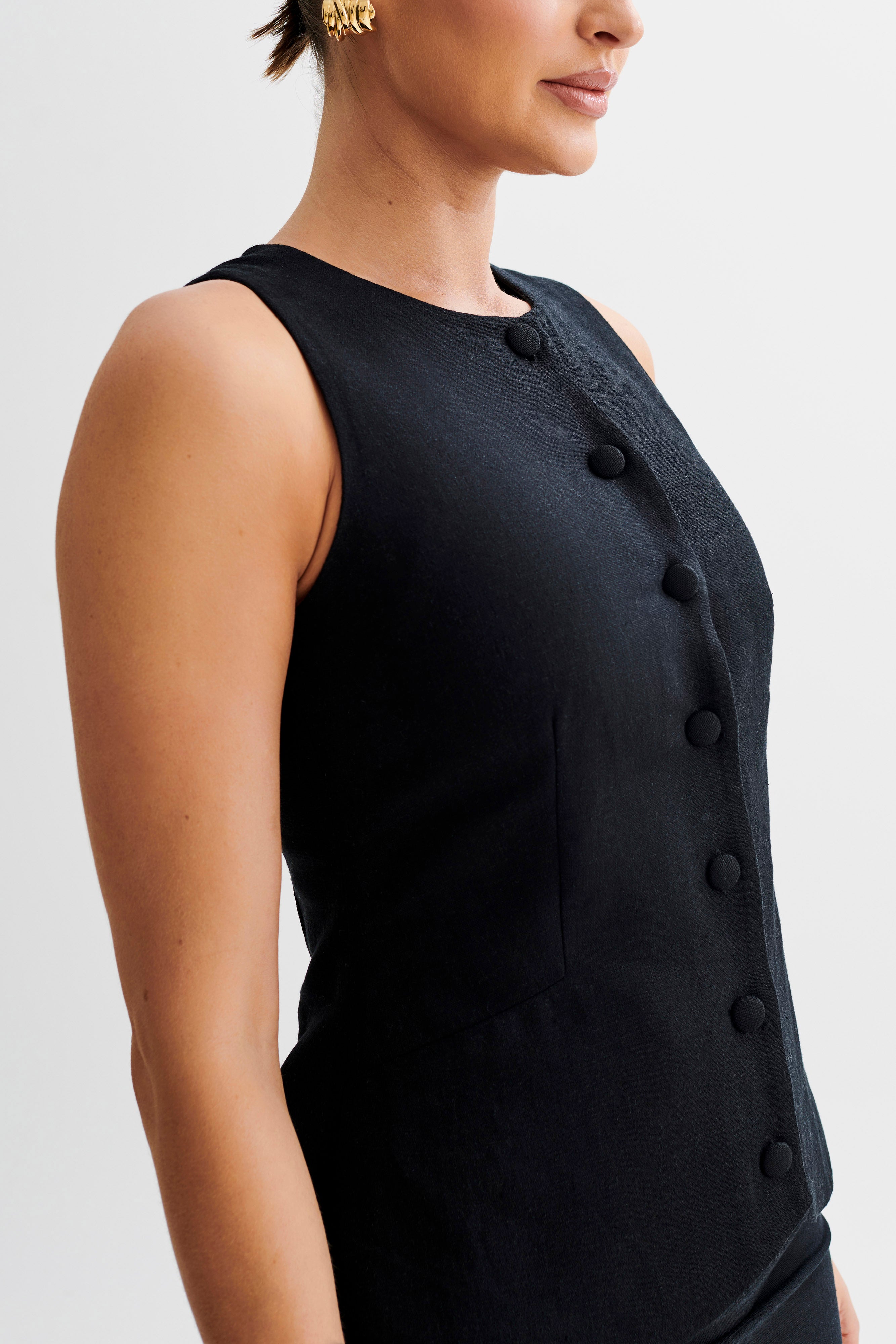Laurence Sleeveless Longline Top