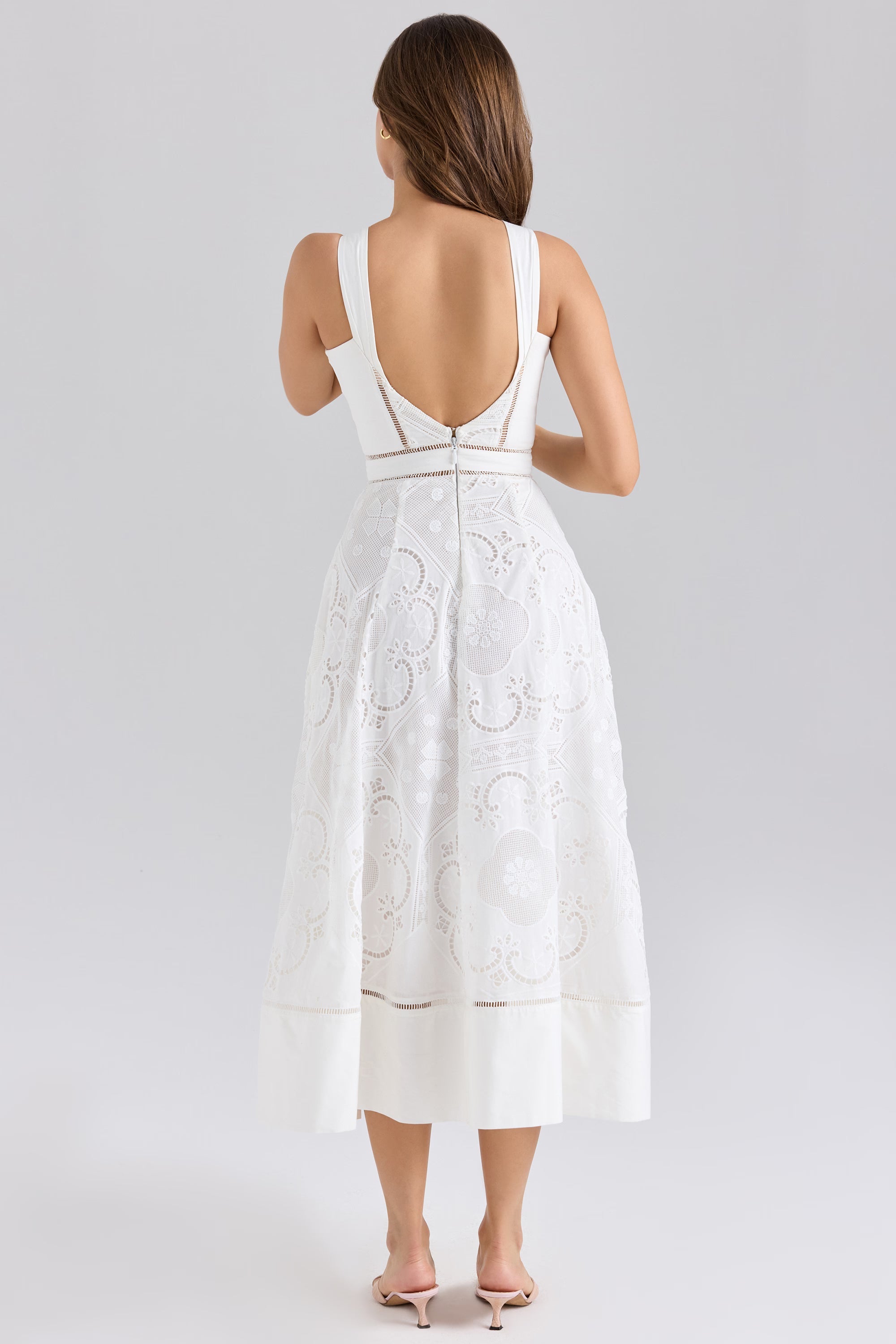Ava | Broderie Midi Dress