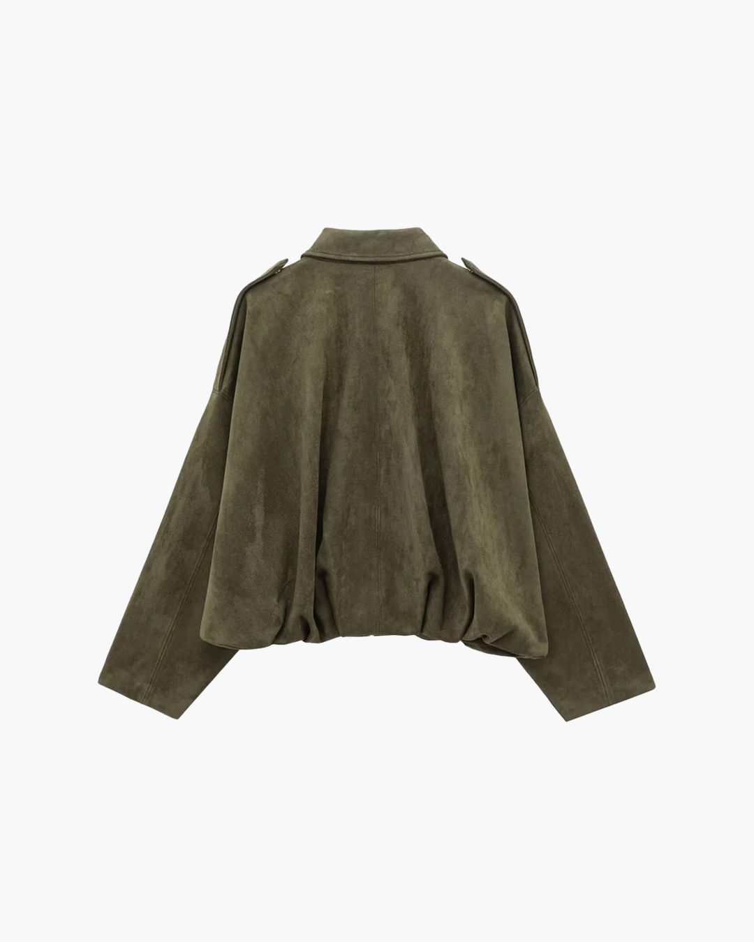 Amber Suede Bomber Jacket