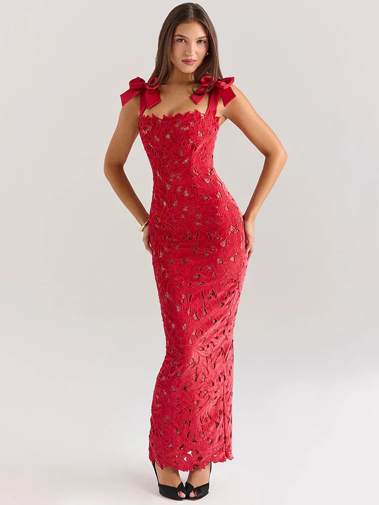 Tiff | Velvet Lace Dress