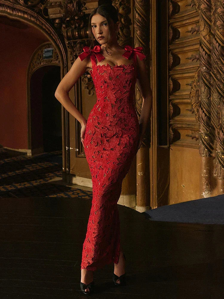 Tiff | Velvet Lace Dress