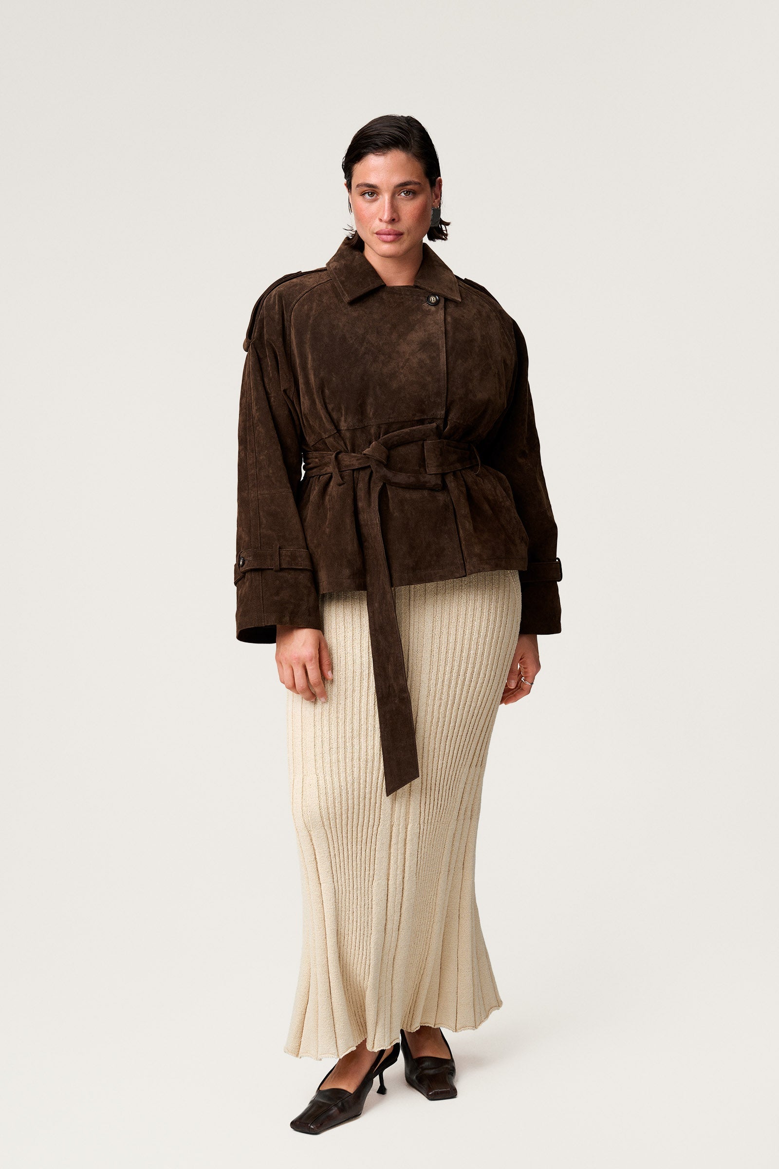 York Cropped Trench Coat