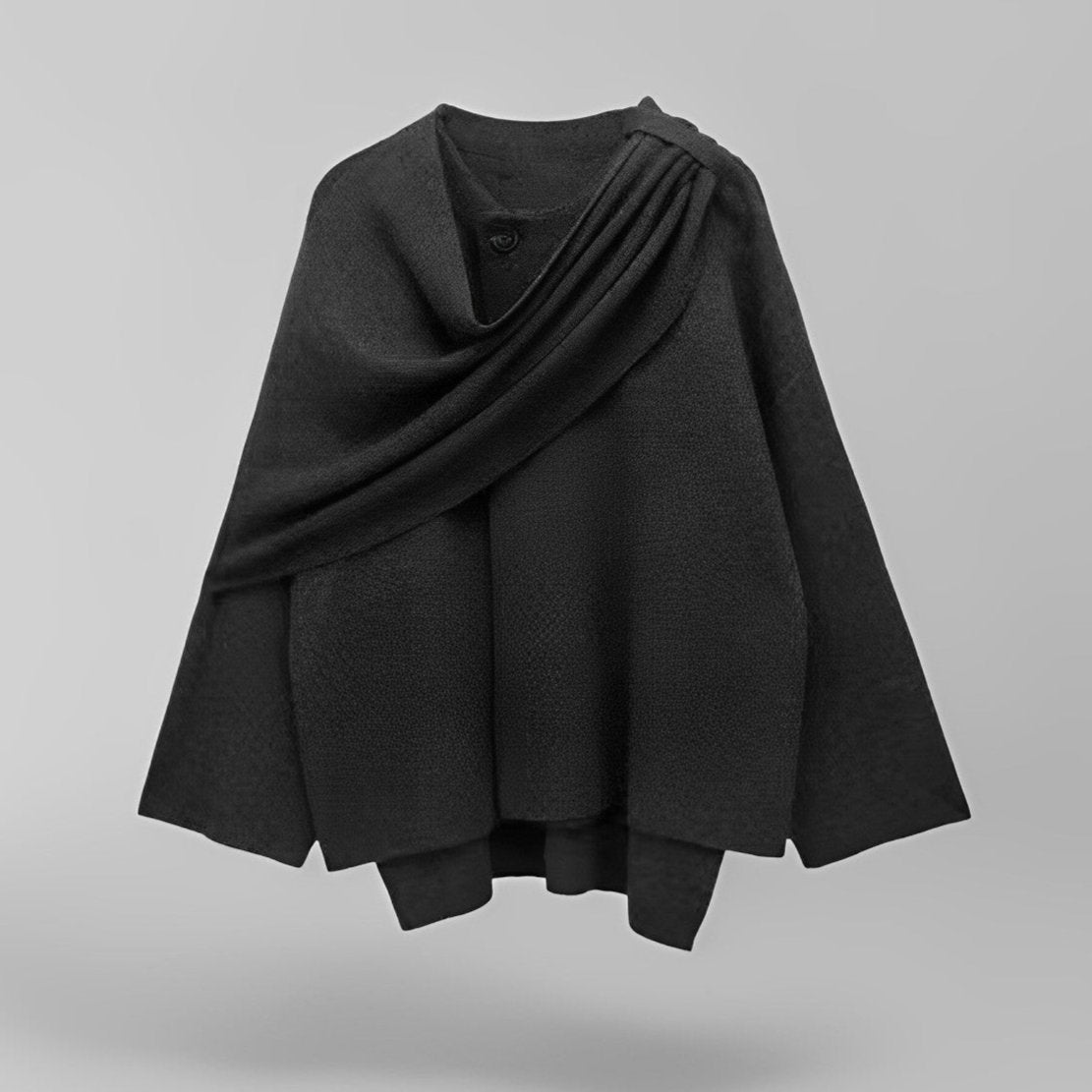Oversized Cape Coat Beige